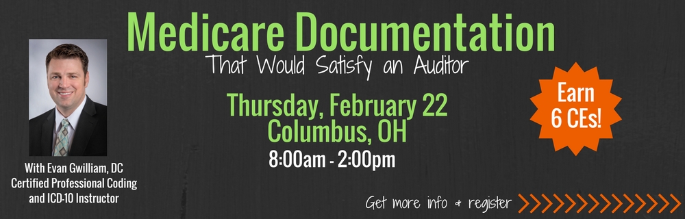 Event Medicare Documentation PayDC Best Chiropractic Software