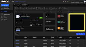 Patient Dashboard Dark